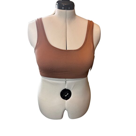 Nordstrom Size XL Lot of 2 Pullover Stretch Sport Bras  Tan and Brown - Picture 7 of 15